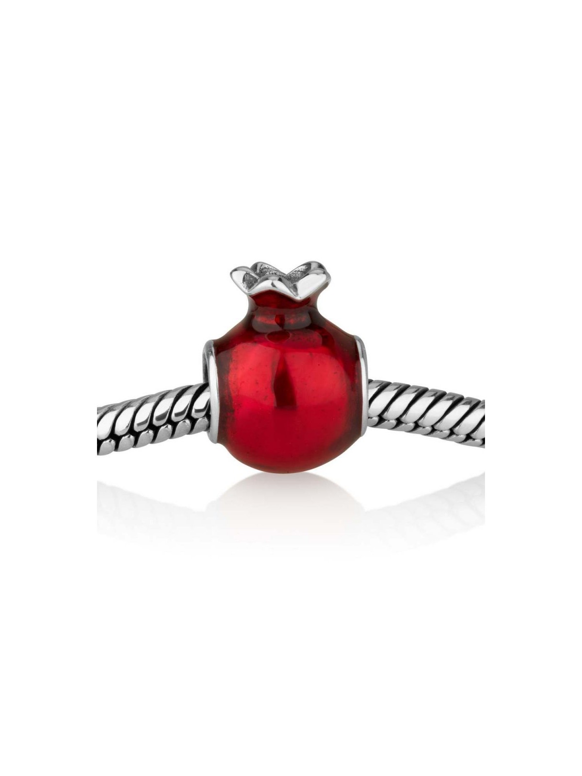 Sterling Silver Pomegranate Bracelet Charm | Judaica Charms