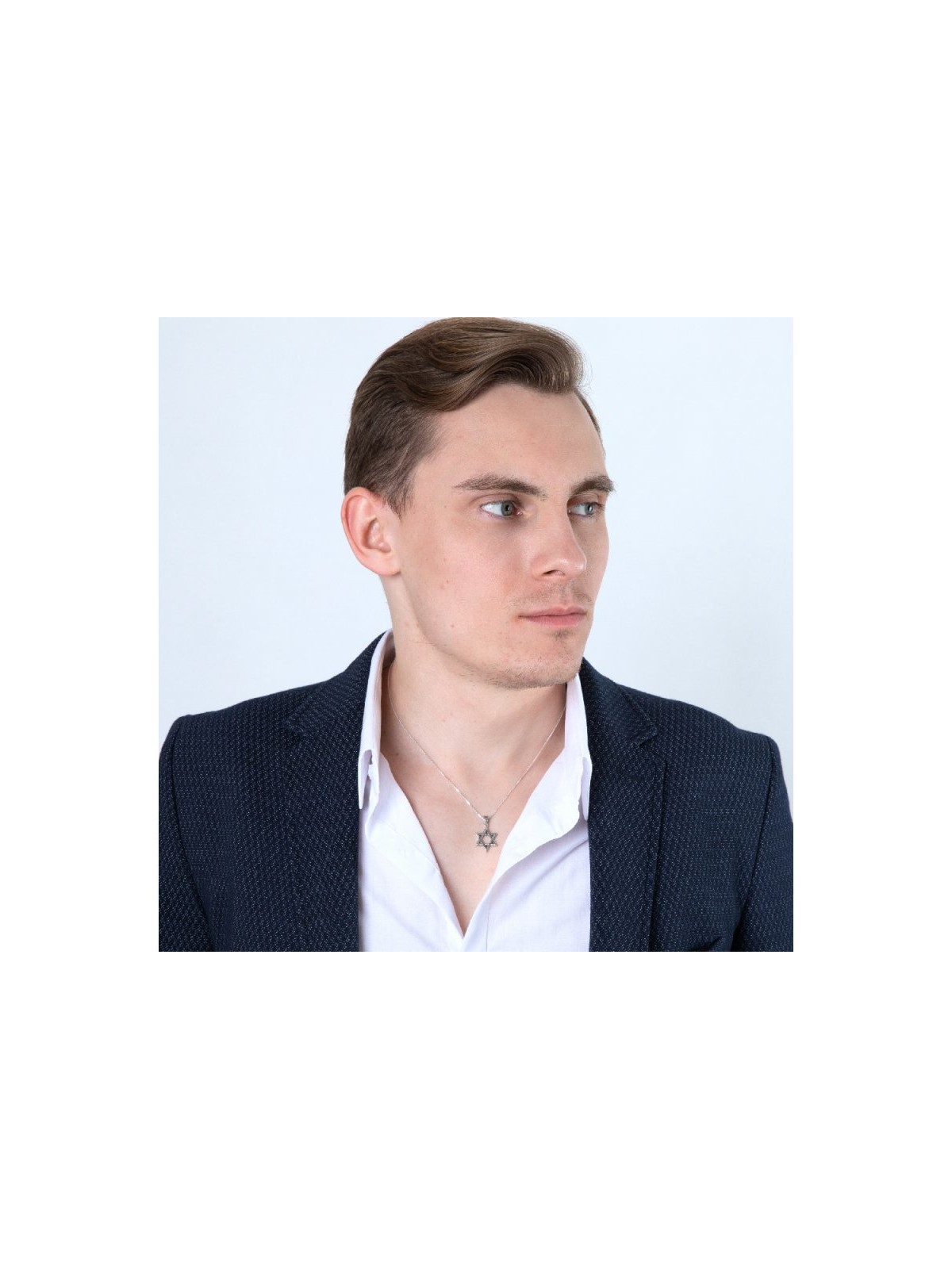 Sterling Silver Pendant Necklace Textured... | Jewish Gift from Israel