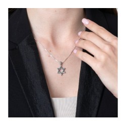 Sterling Silver Pendant Necklace Textured... | Jewish Gift from Israel