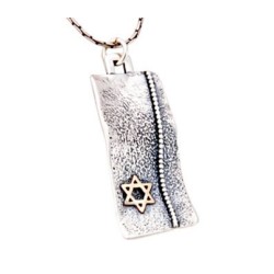 Hammered Silver Pendant by Golan Studio | Men Jewelry