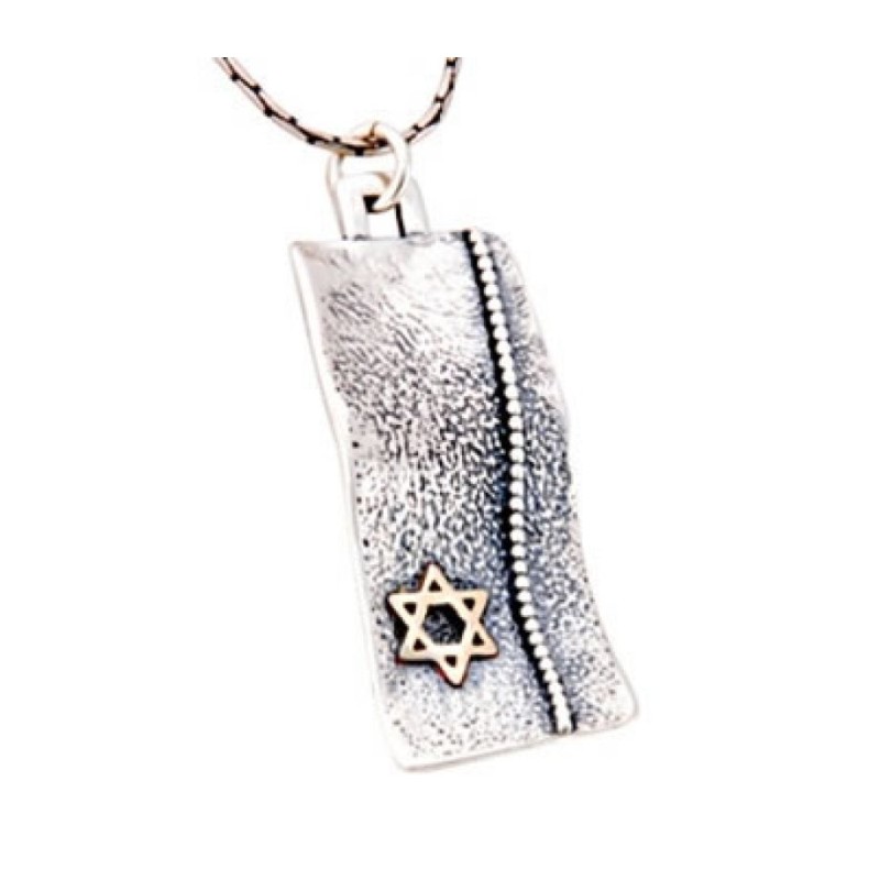 Hammered Silver Pendant by Golan Studio | Men Jewelry