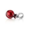 Sterling Silver Smooth Red Pomegranate Charm | Judaica Charms