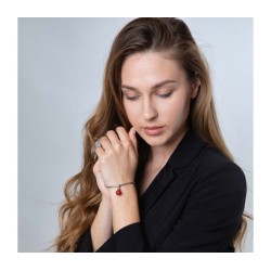 Sterling Silver Smooth Red Pomegranate Charm | Judaica Charms