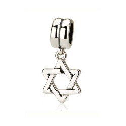 Classic Dangling Silver Star of David Charm | Judaica Charms