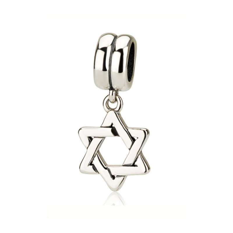 Classic Dangling Silver Star of David Charm | Judaica Charms
