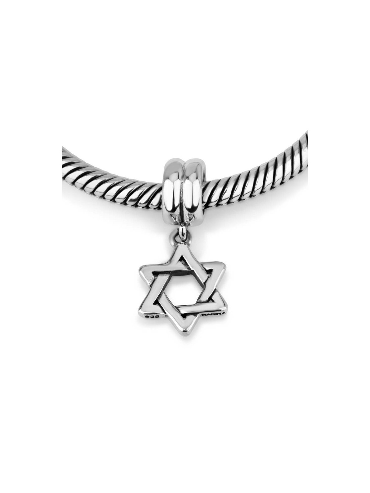 Classic Dangling Silver Star of David Charm | Judaica Charms