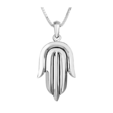 Sterling Silver Pendant Necklace Contemporary Styl... | Hamsa Necklace