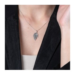 Sterling Silver Pendant Necklace Contemporary Styl... | Hamsa Necklace