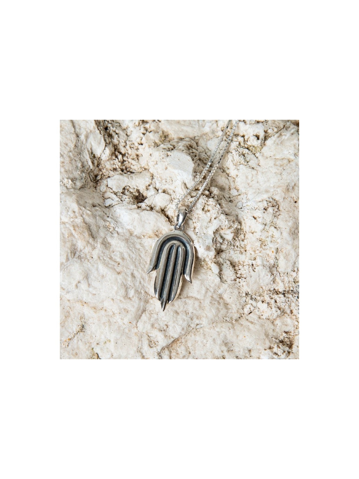 Sterling Silver Pendant Necklace Contemporary Styl... | Hamsa Necklace