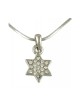 Rhodium Star of David Pendant with chain | Jewish Gift from Israel