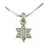 Rhodium Star of David Pendant with chain | Jewish Gift from Israel