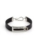 HaAri Black Leather Silver Kabbalah Bracelet A... | Bracelets by HaAri