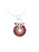 Collier de grenade bordeaux par Ester Shahaf | Pendentif juif