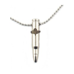 Necklace Silver Israeli Army M 16 Rifle Bullet Penda... | Israeli Army