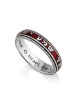 Sterling Silver Ring Shema Yisrael on Red Enamel Ban... | Jewish Rings