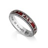 Sterling Silver Ring Shema Yisrael on Red Enamel Ban... | Jewish Rings