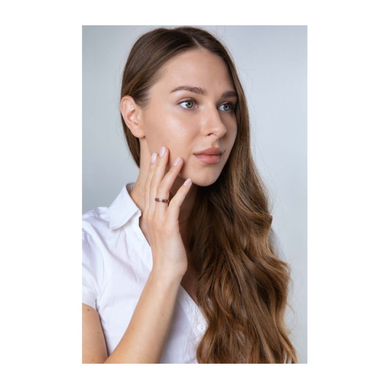 Bague en argent sterling Shema Yisrael sur ban en émail rouge... | Anneaux juifs