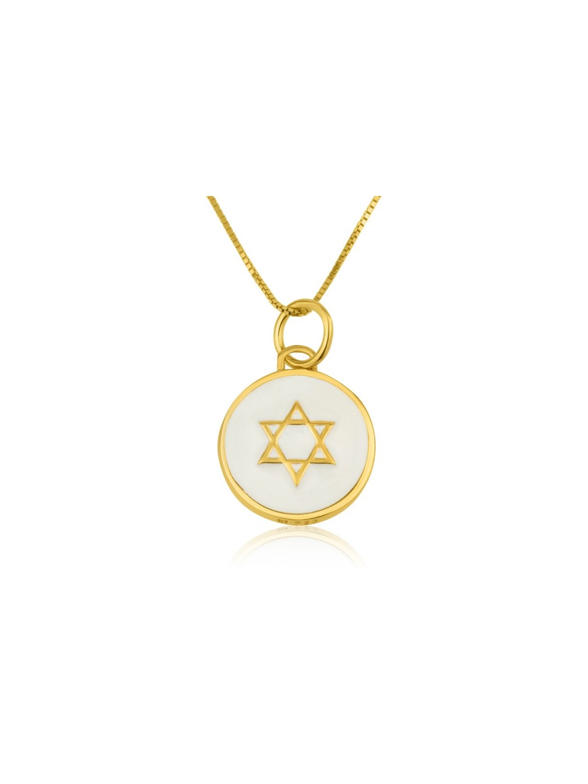 Collier pendentif en argent sterling plaqué or %96 G... | Pendentif juif