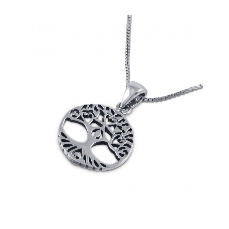 Decorative Tree of Life Sterling Silver Pendant Ne... | Jewish Pendant