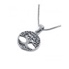 Decorative Tree of Life Sterling Silver Pendant Ne... | Jewish Pendant