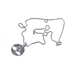 Decorative Tree of Life Sterling Silver Pendant Ne... | Jewish Pendant