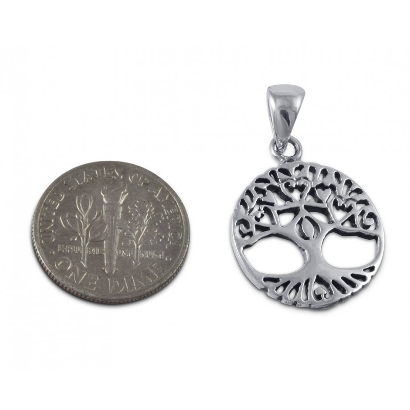 Decorative Tree of Life Sterling Silver Pendant Ne... | Jewish Pendant