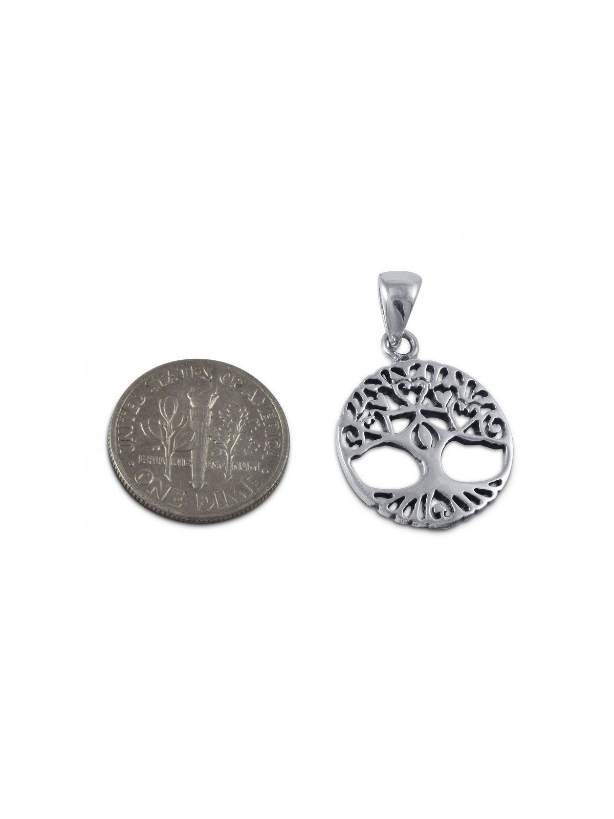 Decorative Tree of Life Sterling Silver Pendant Ne... | Jewish Pendant