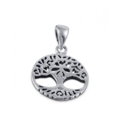 Decorative Tree of Life Sterling Silver Pendant Ne... | Jewish Pendant