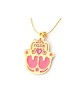 Ester Shahaf Pink Love Hamsa with Two Doves | Hamsa Necklace