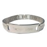 Stainless Steel Bracelet Center Plaque with... | Mens Jewish Bracelets