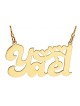 Gold Filled Three Heart English Name Necklace | Personalized Jewelry