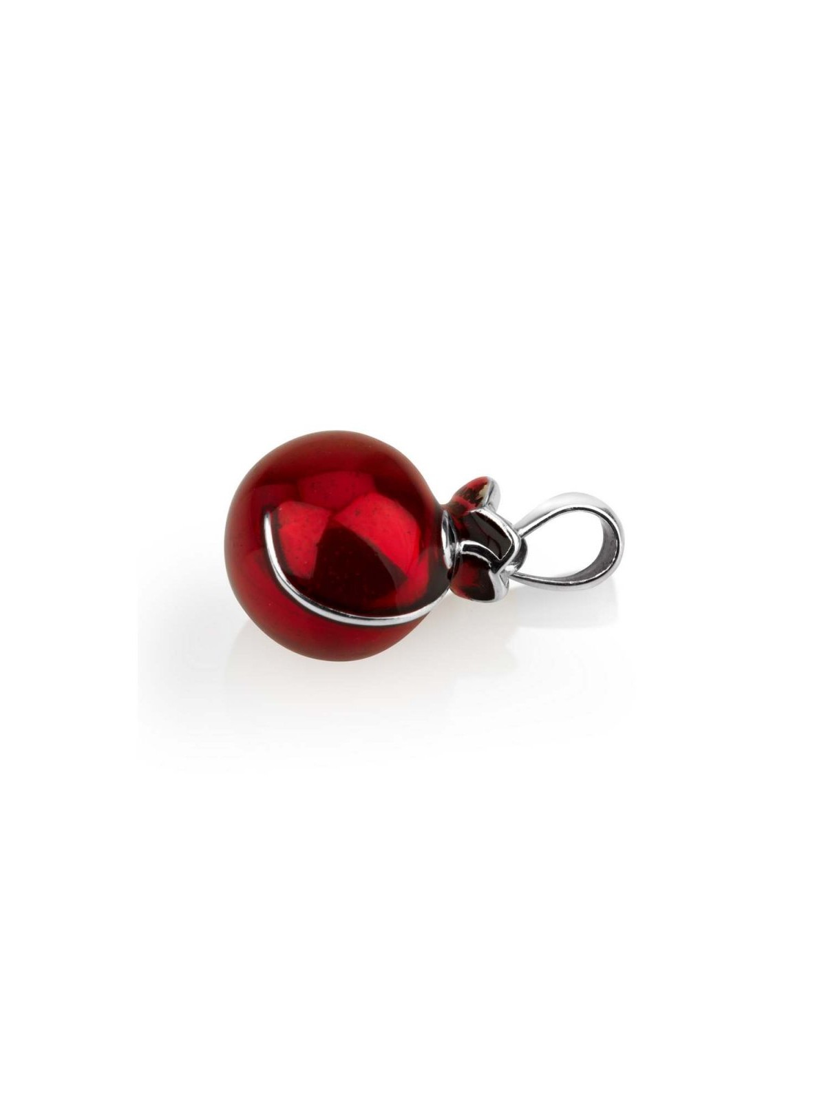 Sterling Silver Pomegranate Pendant Necklace with ... | Jewish Pendant