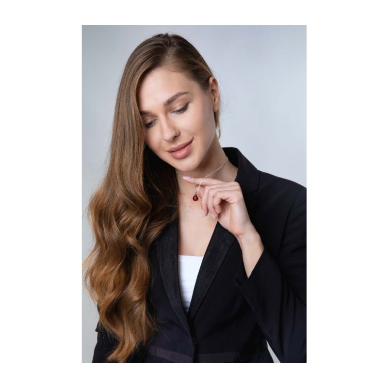 Sterling Silver Pomegranate Pendant Necklace with ... | Jewish Pendant