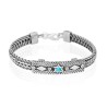 Turquoise Star of David Silver Bracelet by Golan Studio | Men Jewelry