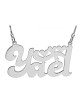 Hearts Silver English Custom Name Necklace | Personalized Jewelry