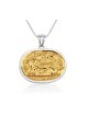 Sterling Silver Pendant Necklace Gold Plated Lion ... | Jewish Pendant
