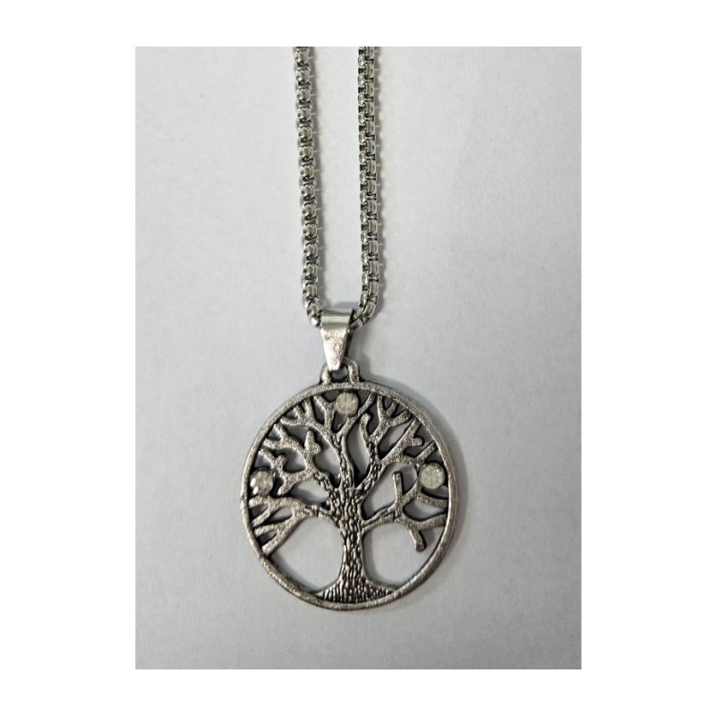 Tree of Life Necklace in Frame with Crystal Stones L... | IDF Dog-Tags