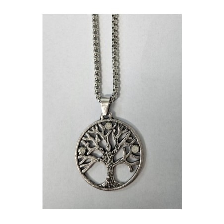 Tree of Life Necklace in Frame with Crystal Stones L... | IDF Dog-Tags