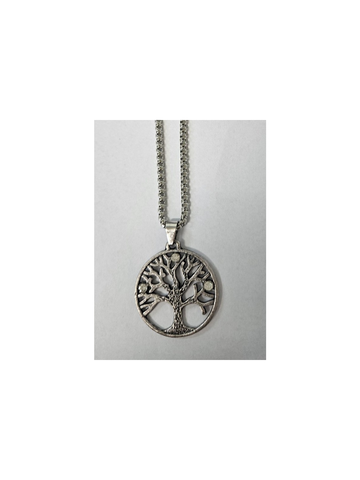 Tree of Life Necklace in Frame with Crystal Stones L... | IDF Dog-Tags