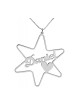 Silver Cursive English Name Necklace Star of... | Personalized Jewelry
