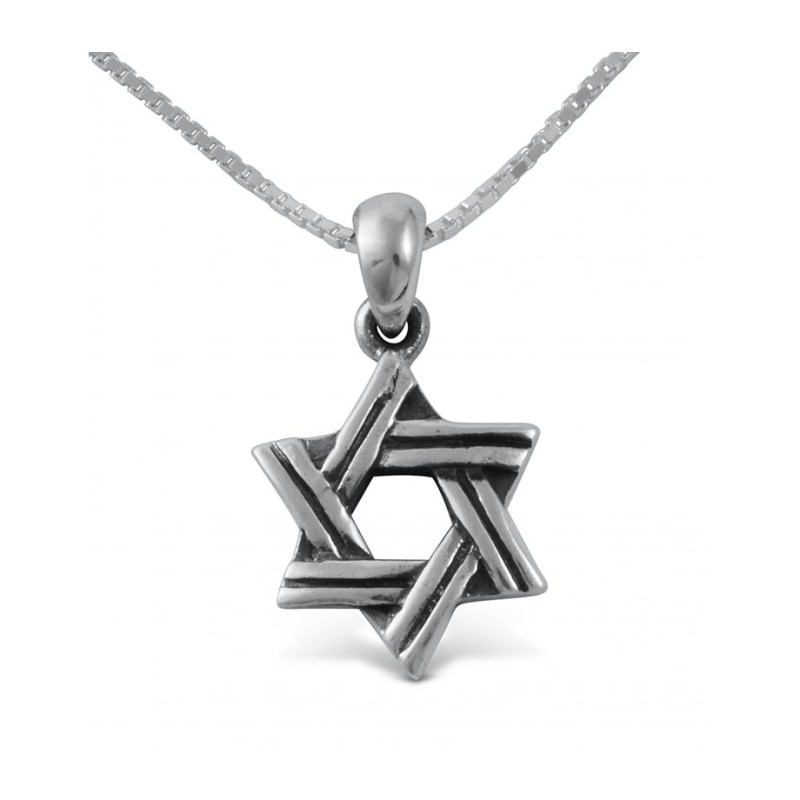 Star of David with Cut Line Design 925 Sterling Silver P... | AJDesign