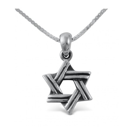 Star of David with Cut Line Design 925 Sterling Silver P... | AJDesign