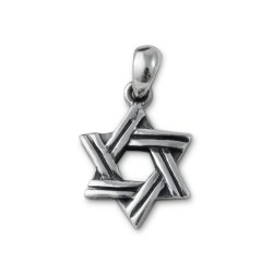 Star of David with Cut Line Design 925 Sterling Silver P... | AJDesign