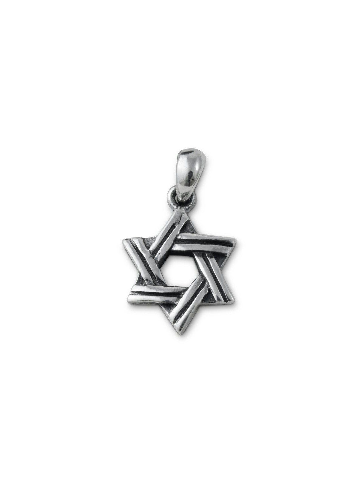 Étoile de David avec motif de ligne de coupe en argent sterling 925... | AJDesign