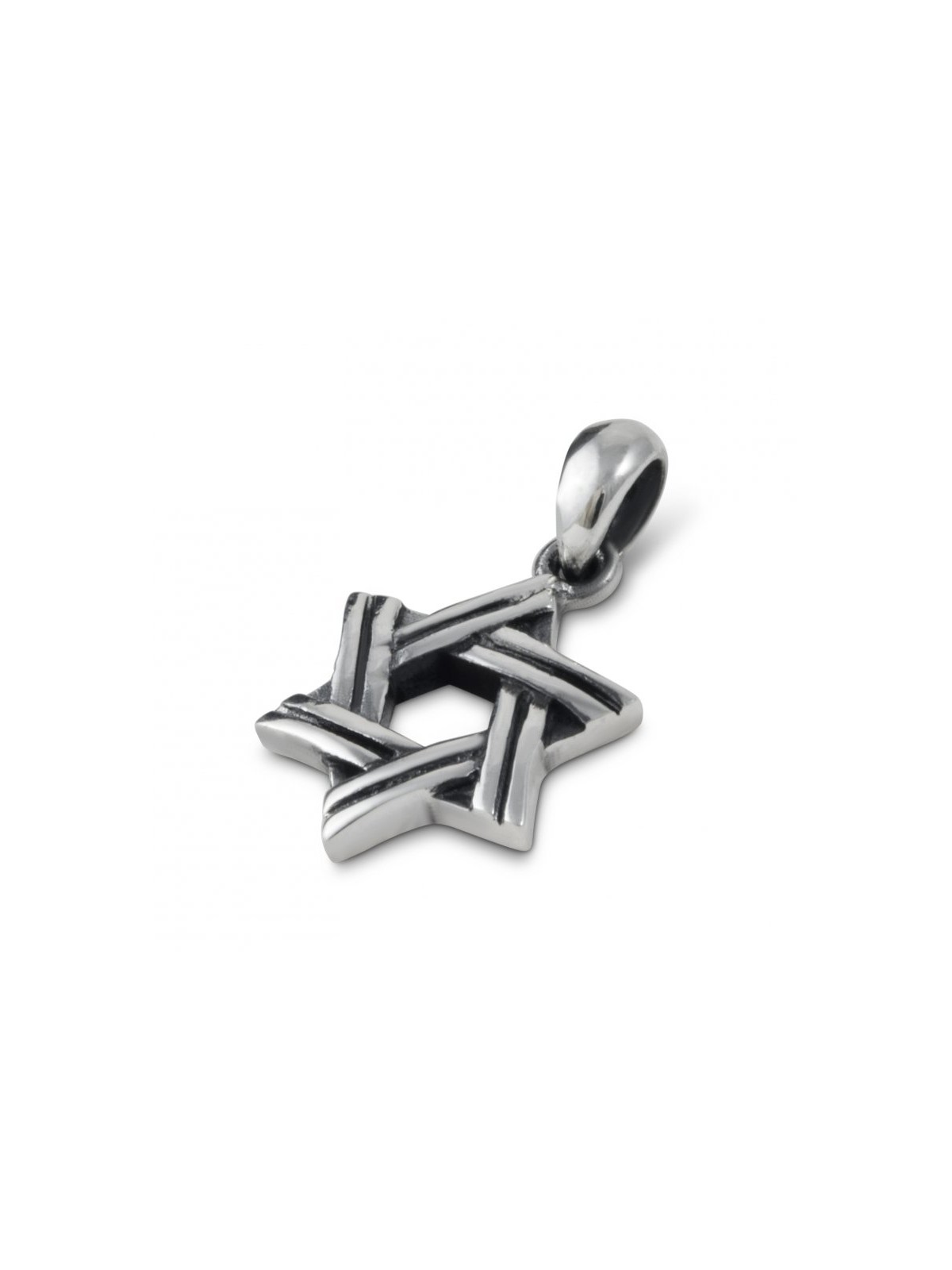 Star of David with Cut Line Design 925 Sterling Silver P... | AJDesign