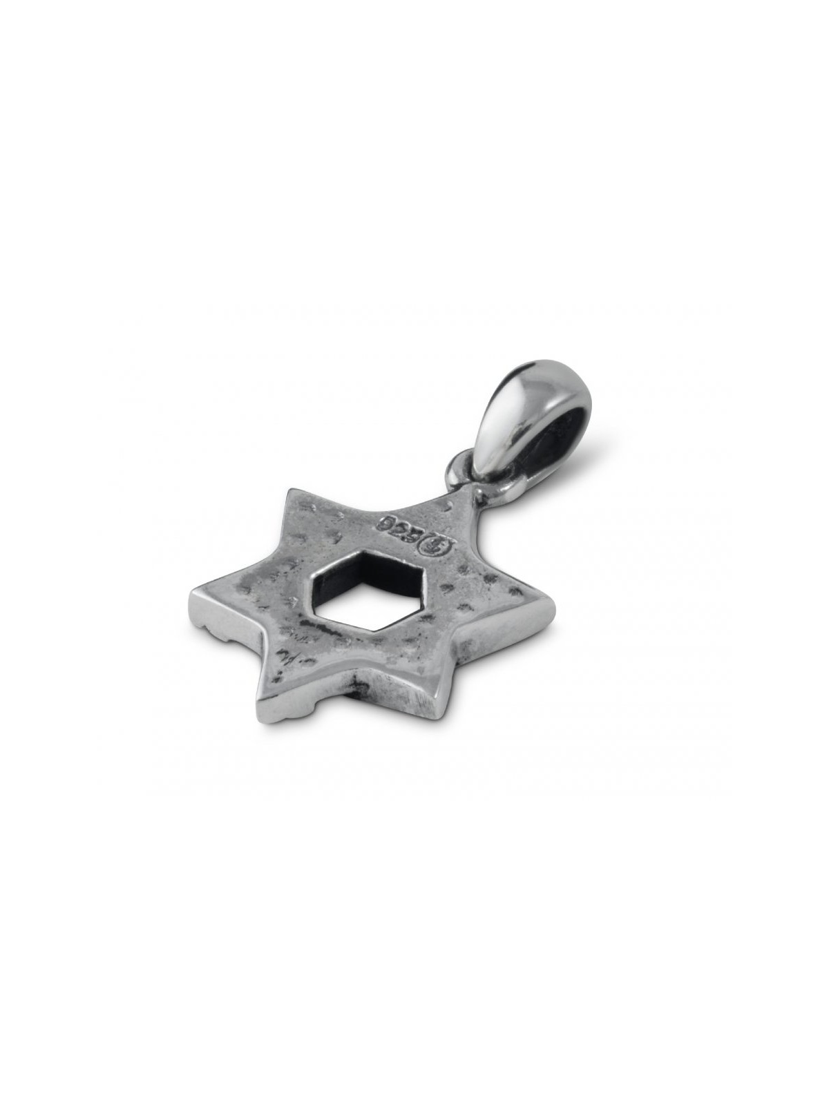 Étoile de David avec motif de ligne de coupe en argent sterling 925... | AJDesign