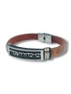 Bracelet Cuir Marron Etoiles de David Plaqu... | Bracelets - jusqu'à 10 $