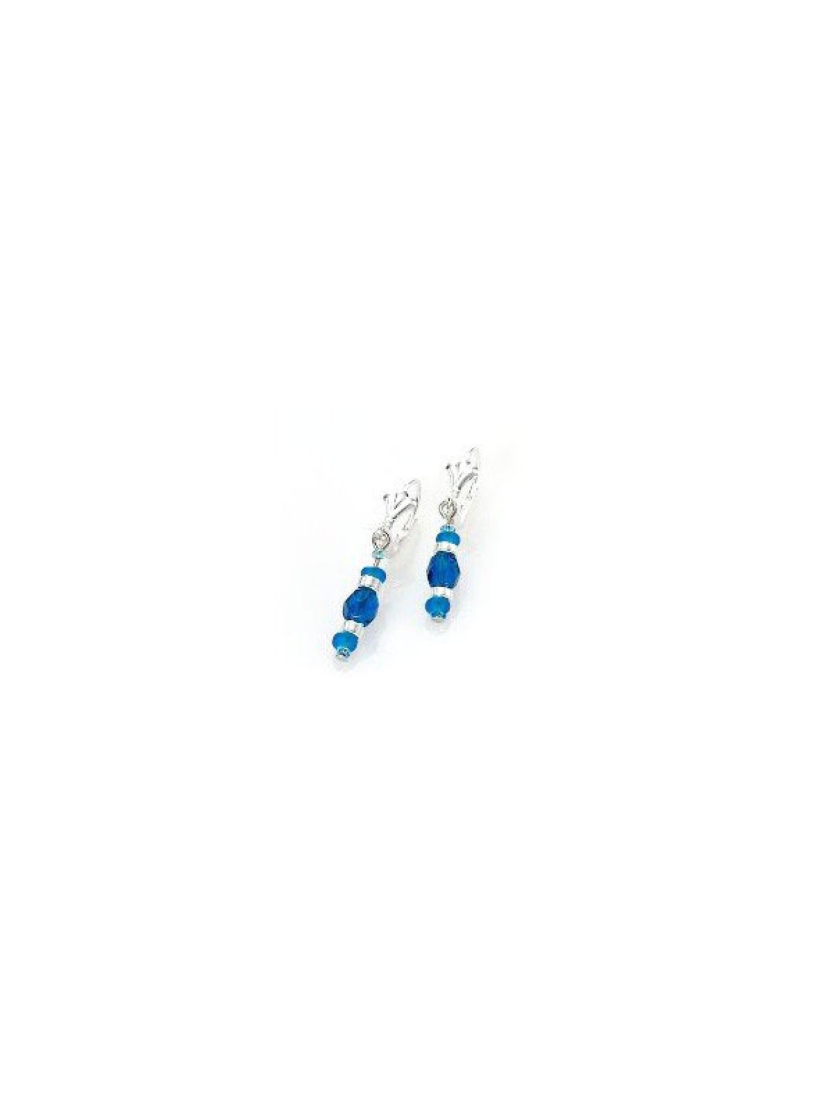 Blue Blossom Crystal Earrings by Edita | Israeli Fashion Jewelry