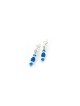Blue Blossom Crystal Earrings by Edita | Israeli Fashion Jewelry