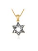 Sterling Silver and 15K Gold Star of Davi... | Jewish Gift from Israel